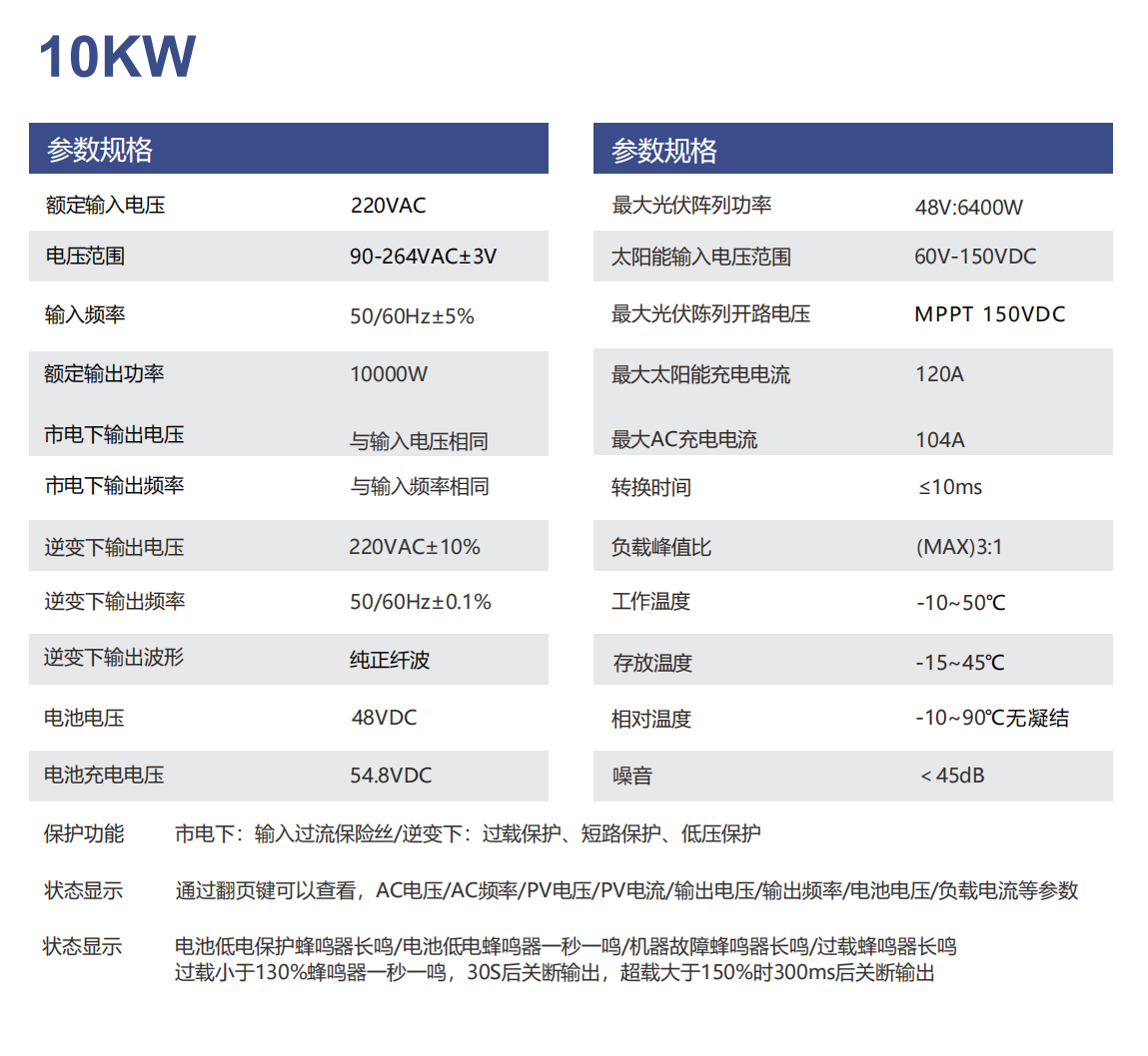 太阳能逆变器10KW